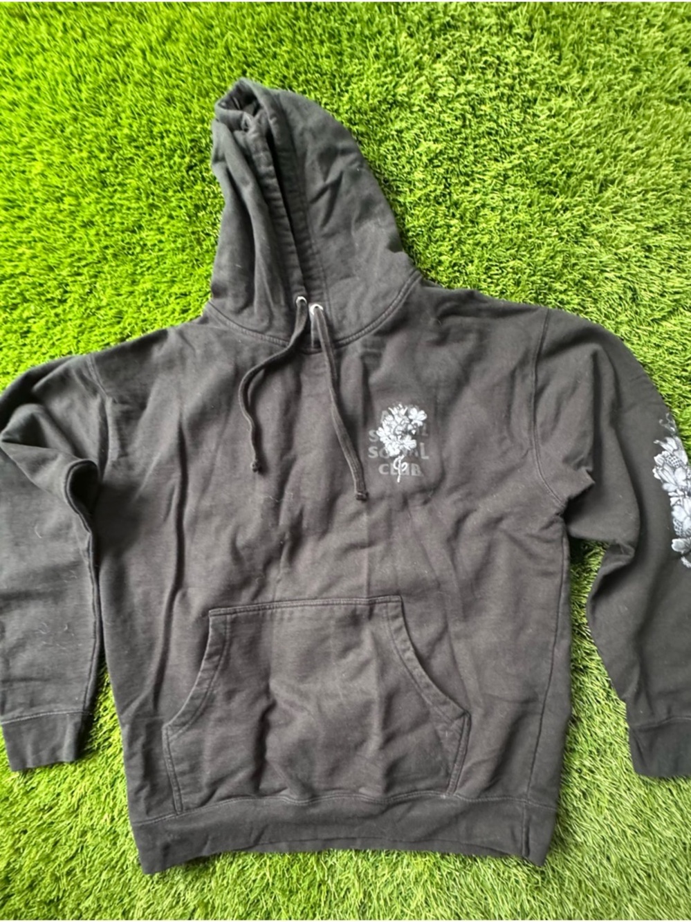 Anti Social Social Club Black Hoodie with White Logo Print